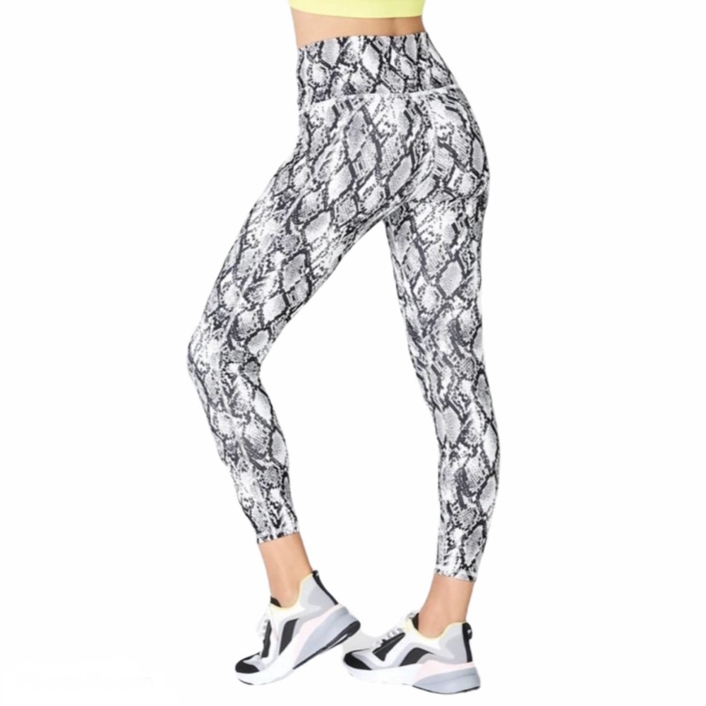 Fabletics 7/8 Power Hold Snake Print Workout Leggings Women's Size XXS
